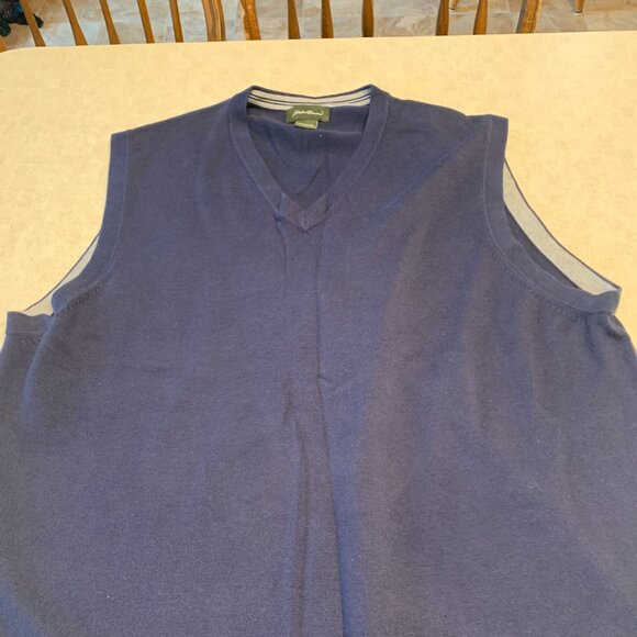 Eddie Bauer Navy Blue Men's Pullover Sweater Vest XL - Picture 3 of 9